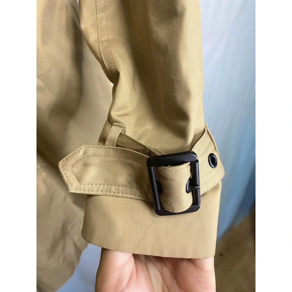 Michael Kors Women 5 Button Belted w/o Belt Collared Trench‎ Coat Jacket Size XS